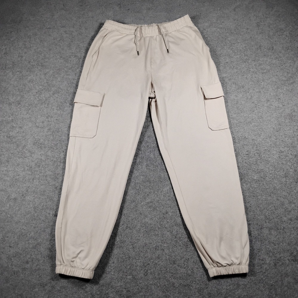 Vuori Women's Beige DreamKnit Boyfriend Cargo Jogger Pants Size S